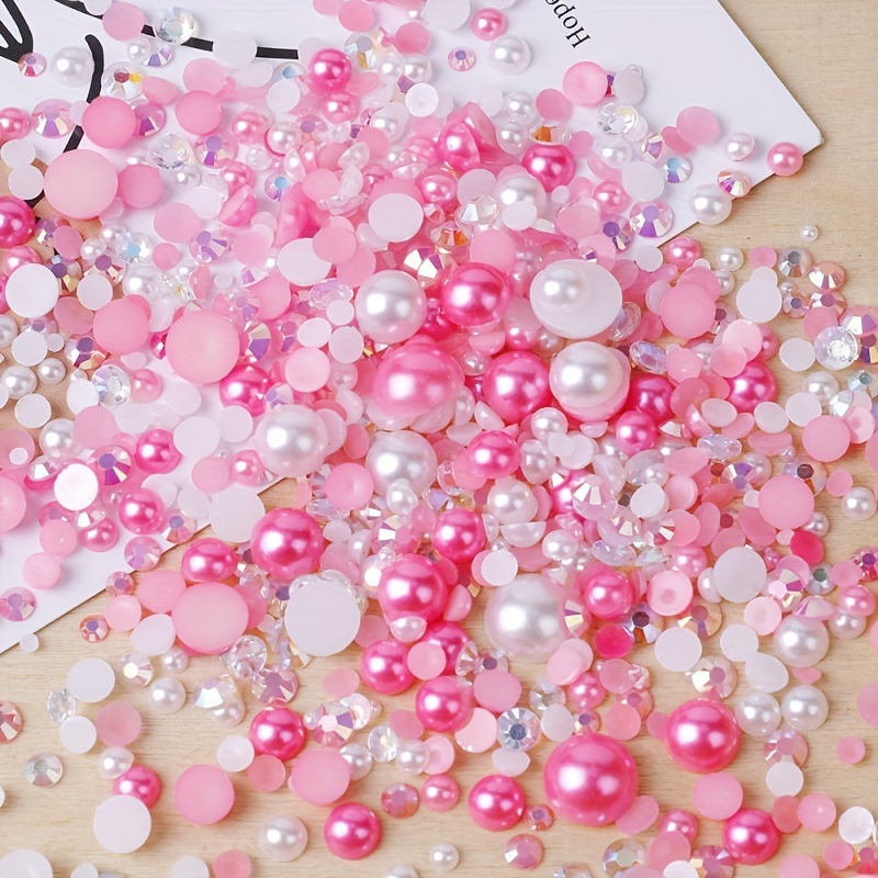 Flatback Nail Pearl Bead For Nail Art Decoration half Round - Temu