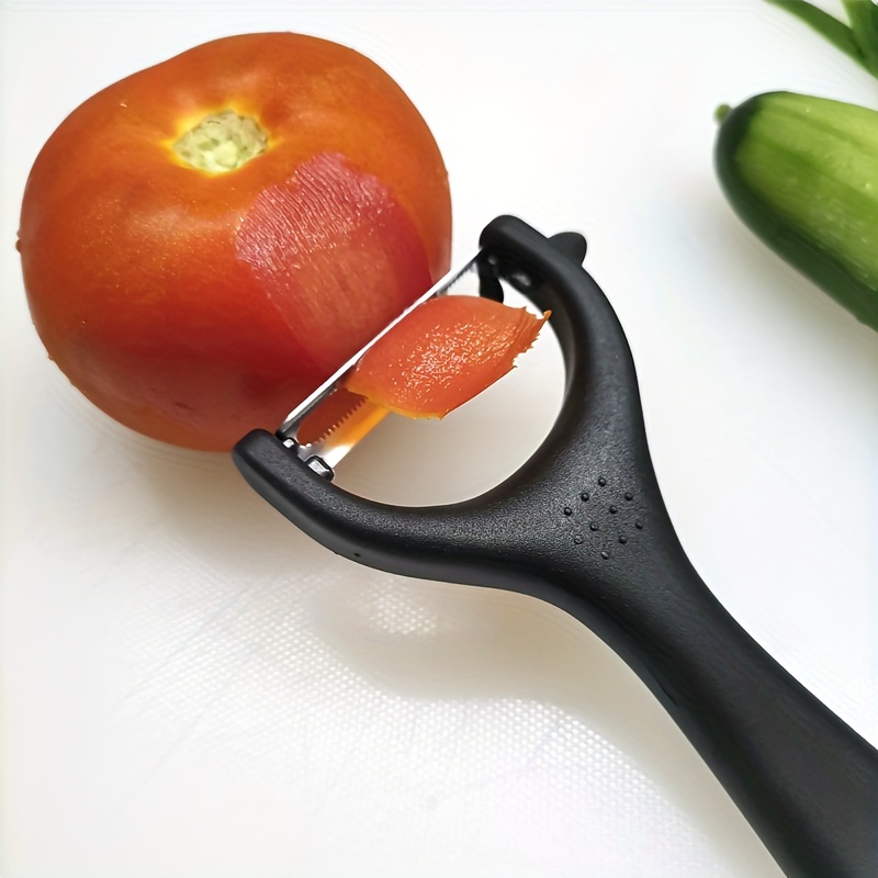 Pampered Chef Black Julienne Vegetable Potato Peeler Serrated Utensil  Stainless