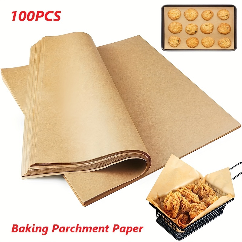 50/100/200pcs Parchment Paper Baking Sheets 9x13 Inches Silicone Paper,  Hamburger Paper, Household Baking Paper, Bread Pizza Baking Oven Mat,  Grilling