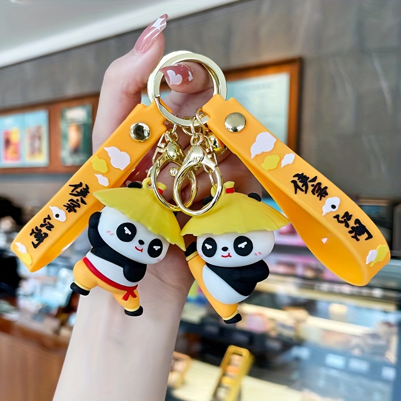 Cute Panda & Bamboo Keychain Aesthetic Keychain Accessories Kawaii Key Ring  For Backpack - Temu