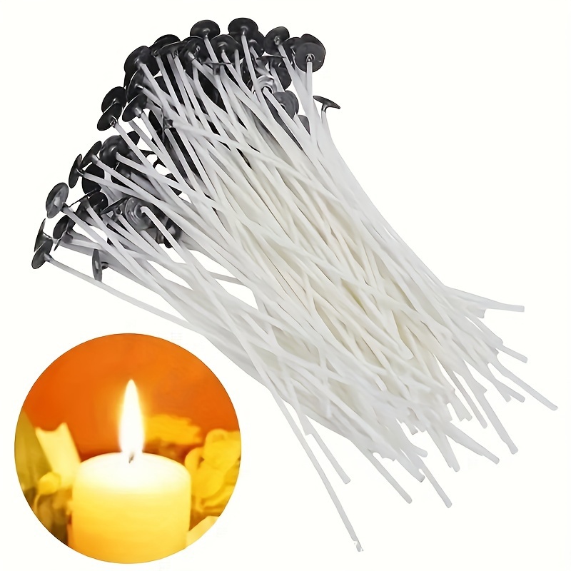 100Pcs Cotton Candle Wicks Pre-Waxed for Candle Making Candle DIY