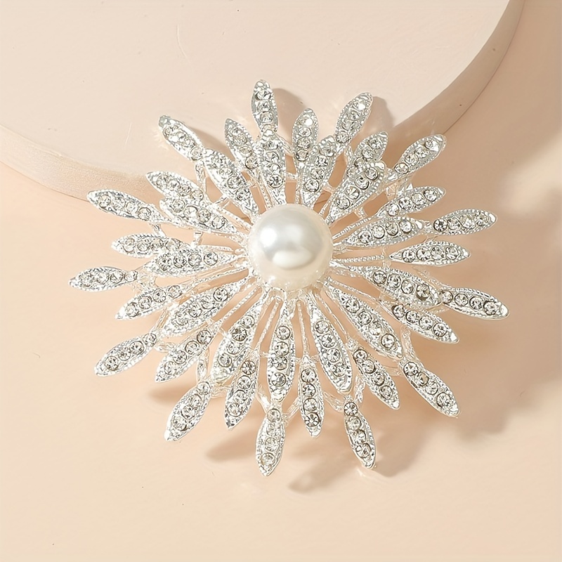 Morkopela Large Flower Brooch Pin For Dresses Beautiful Luxury