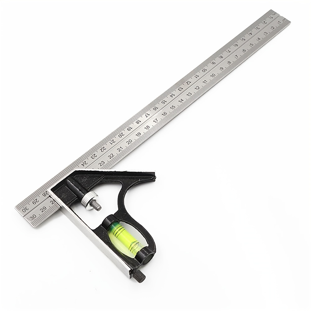 90 Degree 0-30cm 12 inch Measuring Metal Metric Angle Square Ruler