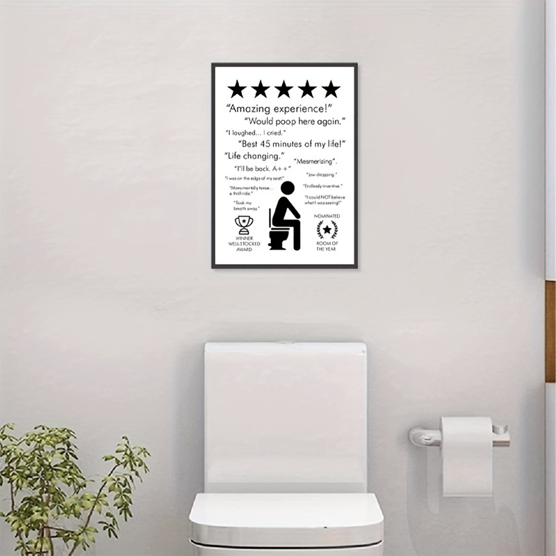 Acheter Affiche de toilette classique drôle, autocollant d'art mural de  salle de bains, impressions sur toile, peintures modernes, chambre  familiale, salle de lavage, décor de maison, image