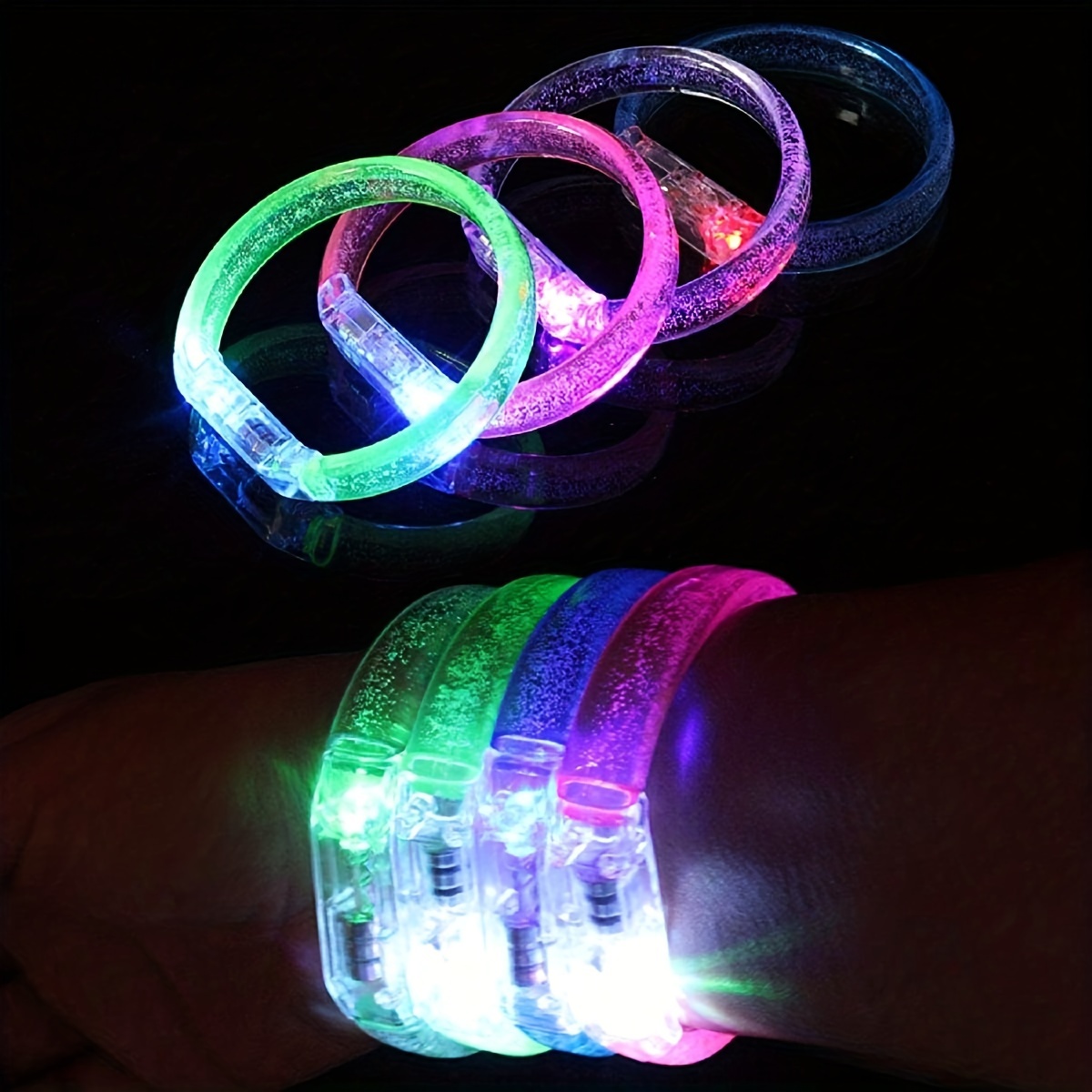 DUGEHO Juego de luces fluorescentes para bodas, pulseras luminosas