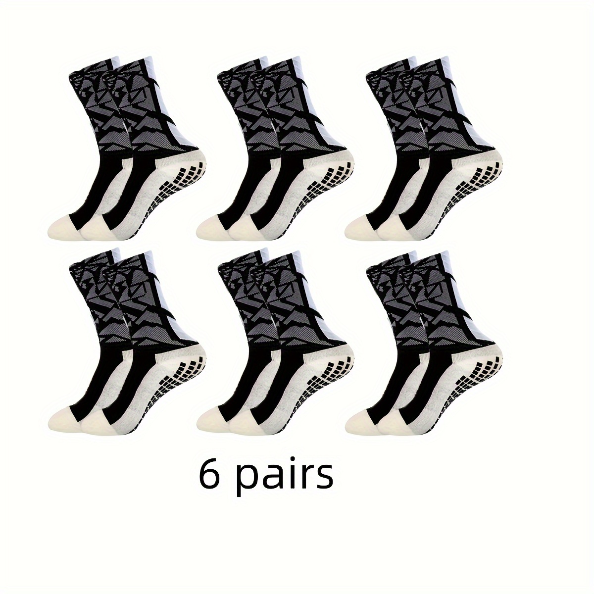 6 Pairs Men's Mid Crew Sport Socks Sweat-absorbing Comfy Breathable Socks