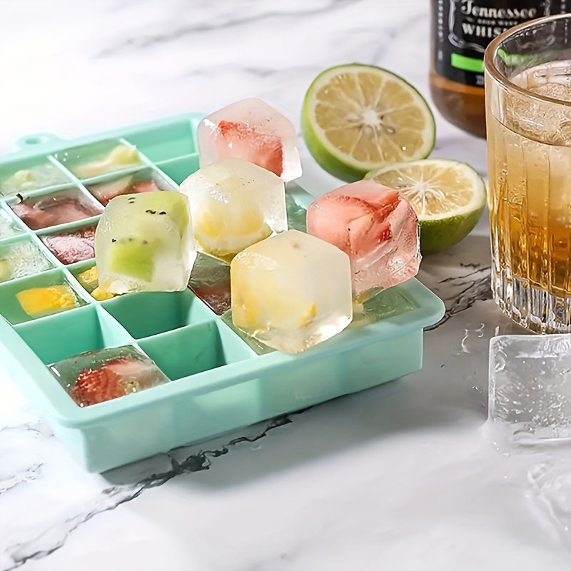 4/6/8/15/24 Grid Silicone Ice Mold Big Square Ice Tray Mold Durable Food  Grade Silicone Ice Cube Tray Ice Cube Maker With Lid