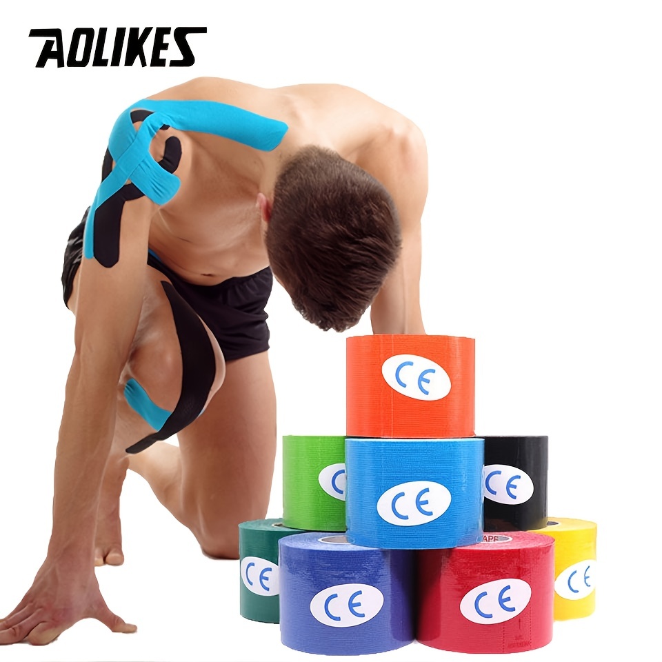 Bandage Musculaire 2.5CM X 5M/0.98 Pouces X 196.85 Pouces, Bande Élastique  De Sport Pour Blessures, Autocollant Musculaire Du Genou, 1 Pièce - Temu  France