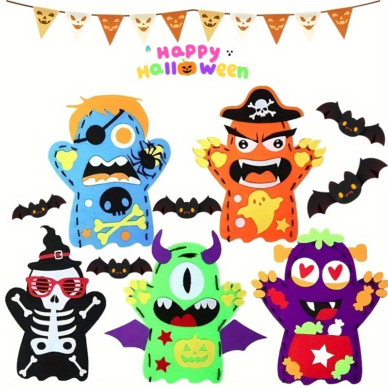 Halloween Cartoon Puppet Toys Children's Non woven Handmade - Temu