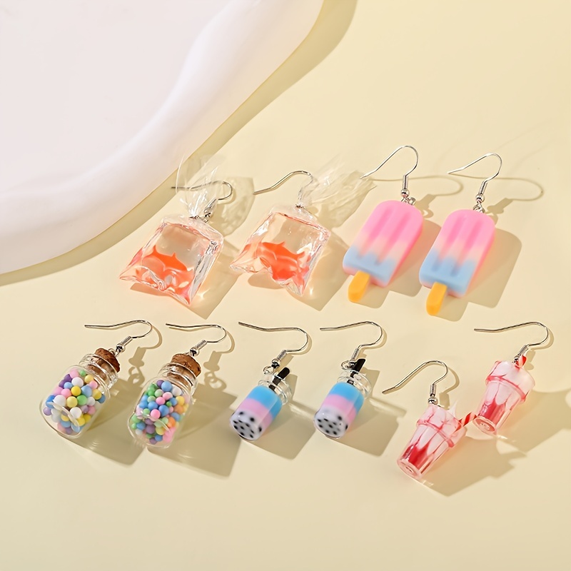 Bubble Tea/boba Tea Resin Earrings 