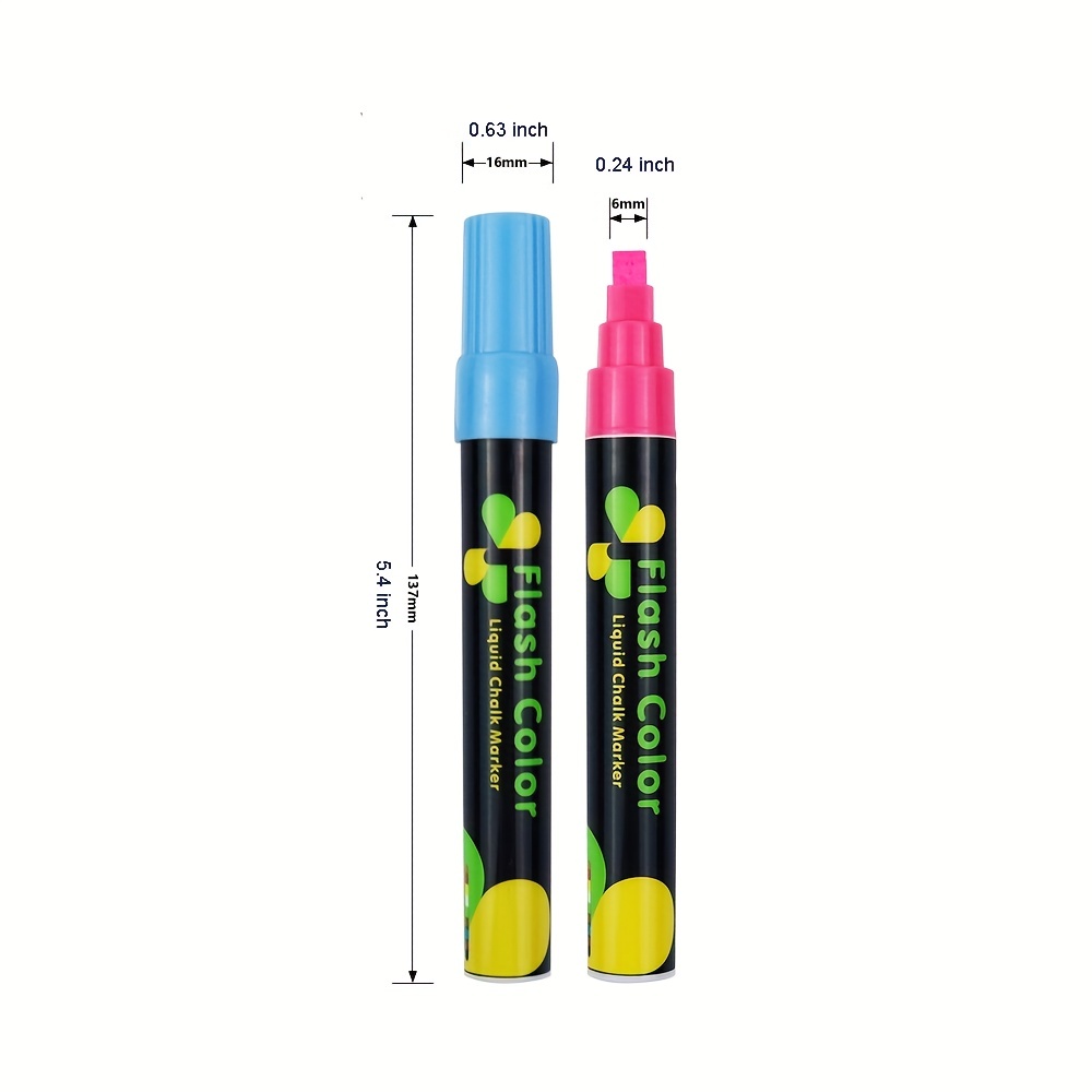 Chalk Ink 6mm Commercial Wet Wipe Markers 4-Pack