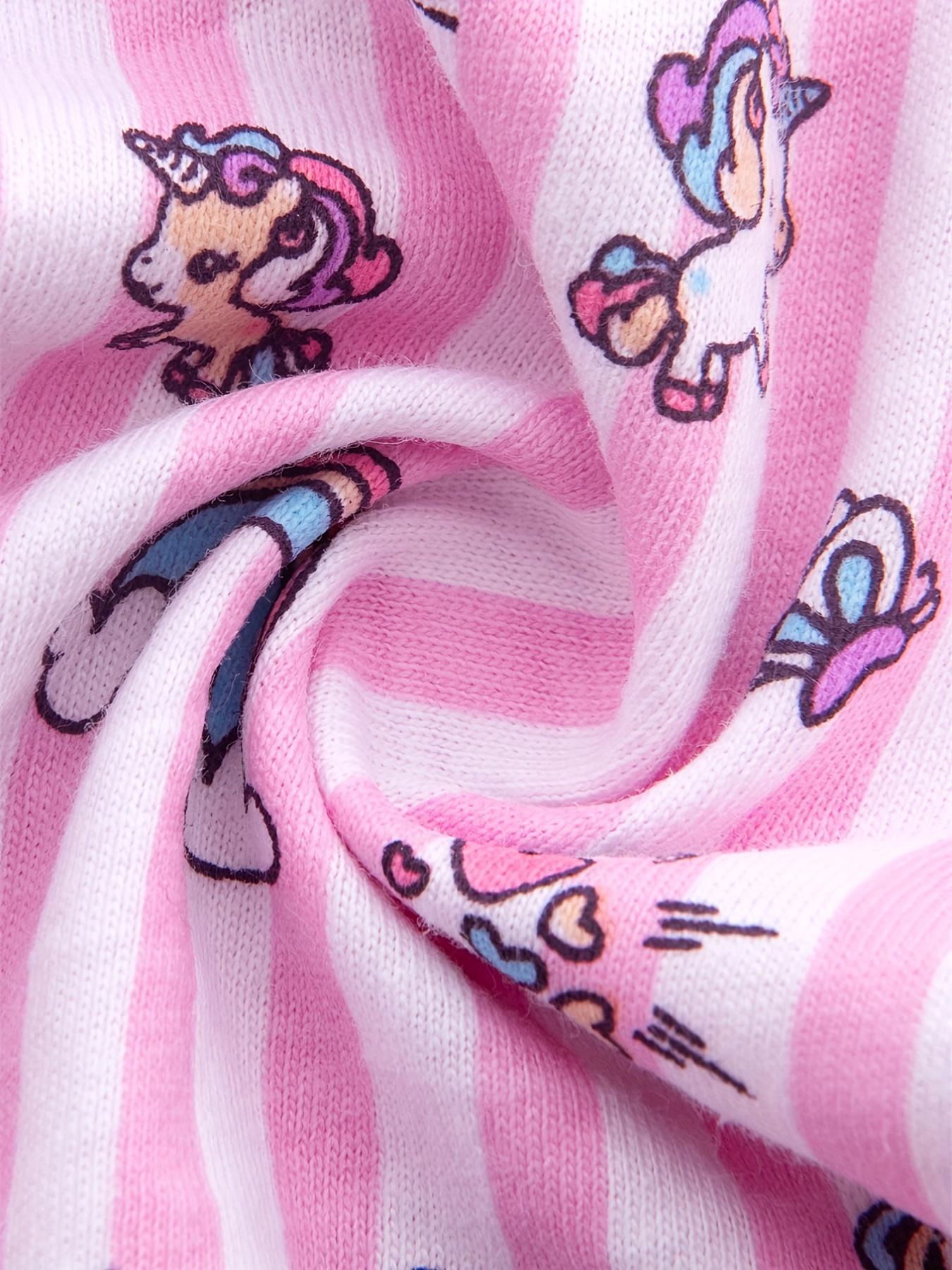 5pcs Toddler Girls Briefs Cartoon Unicorn Print Cute Underwear Cotton Soft  Comfy Breathable Kids Panties