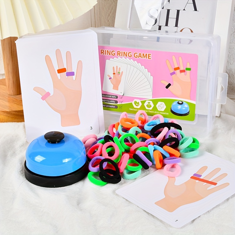 

Children's Educational Thinking Training Toy, Finger Ring Sleeve Ring Parent-child Interaction Board Game Enlightenment Early Education Teaching Aids