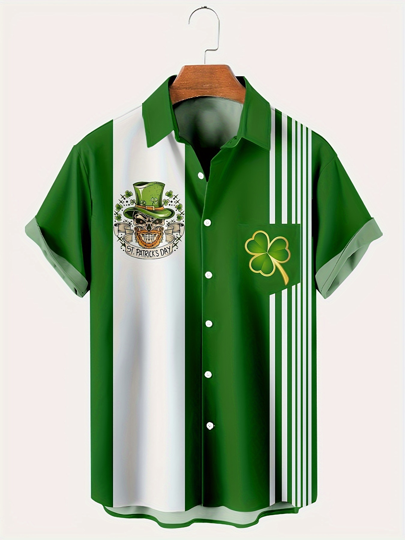 st patricks day button down