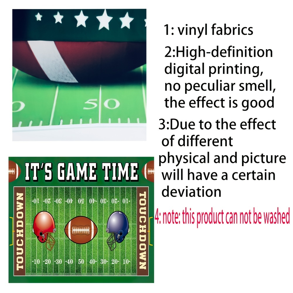 : Football Party Decorations-Touch Down Backdrop Super