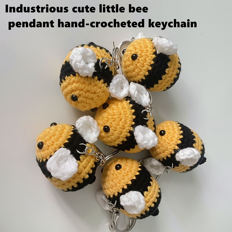 Handmade Crochet Bee/ Keychain/Crochet Bee/ Stuffed Animal Bee