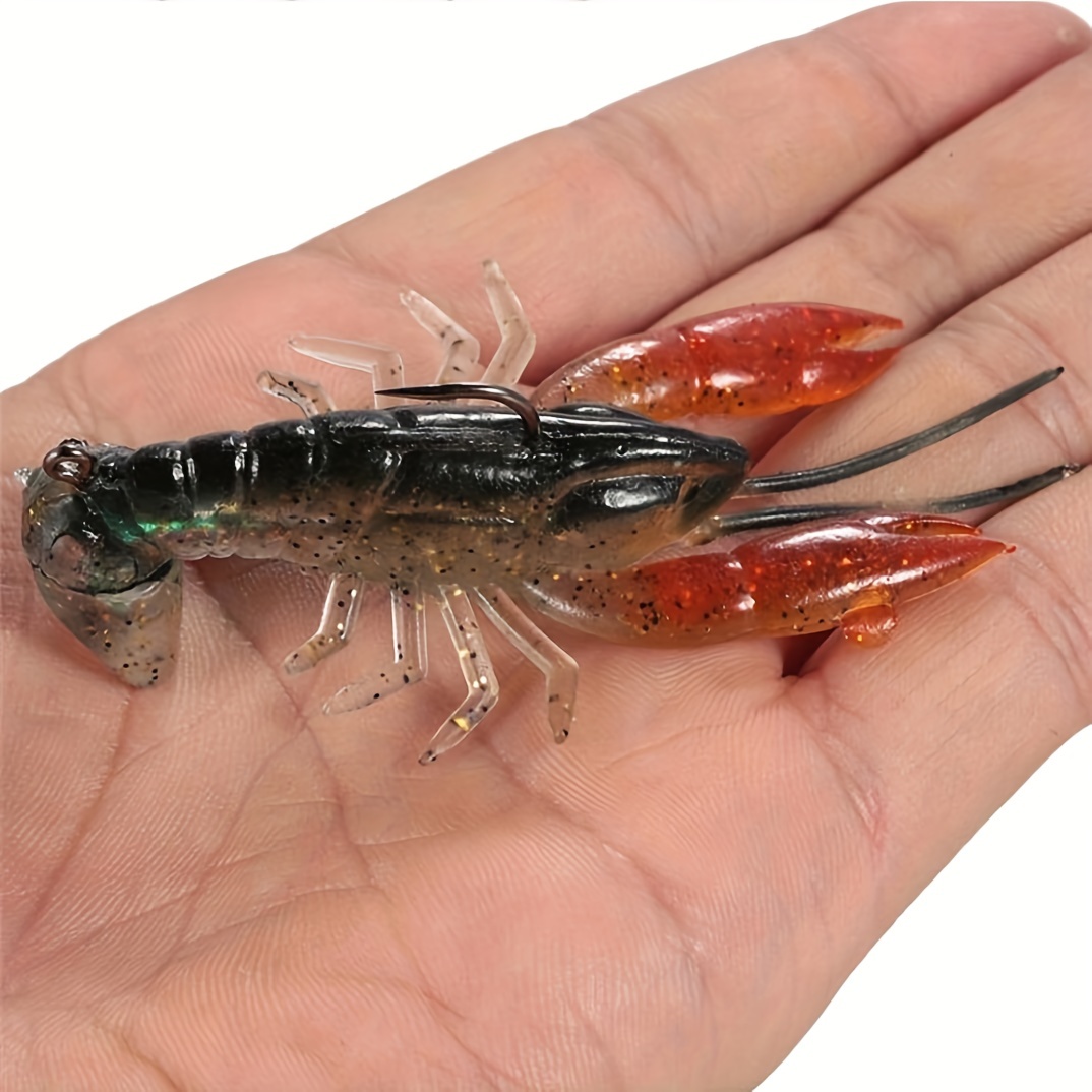 6PCS Soft Fishing Lure Crawfish Bait Shrimp Lobster Claw Lure Swimbait  7.5cm/13g