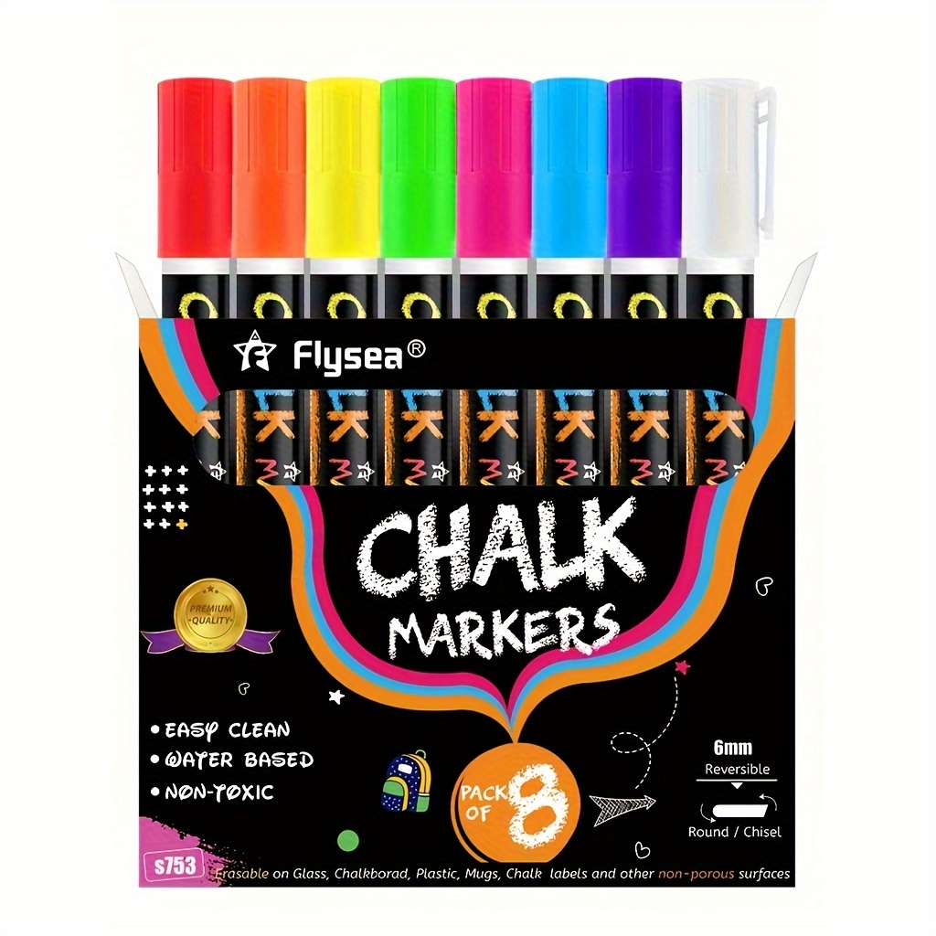 Bold Chalk Markers - Dry Erase Marker Pens - Liquid Chalk Markers For  Chalkboard