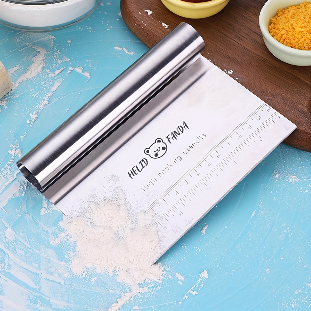 Bench Scraper Stainless Steel Dough Cutters Pastry Chopper - Temu