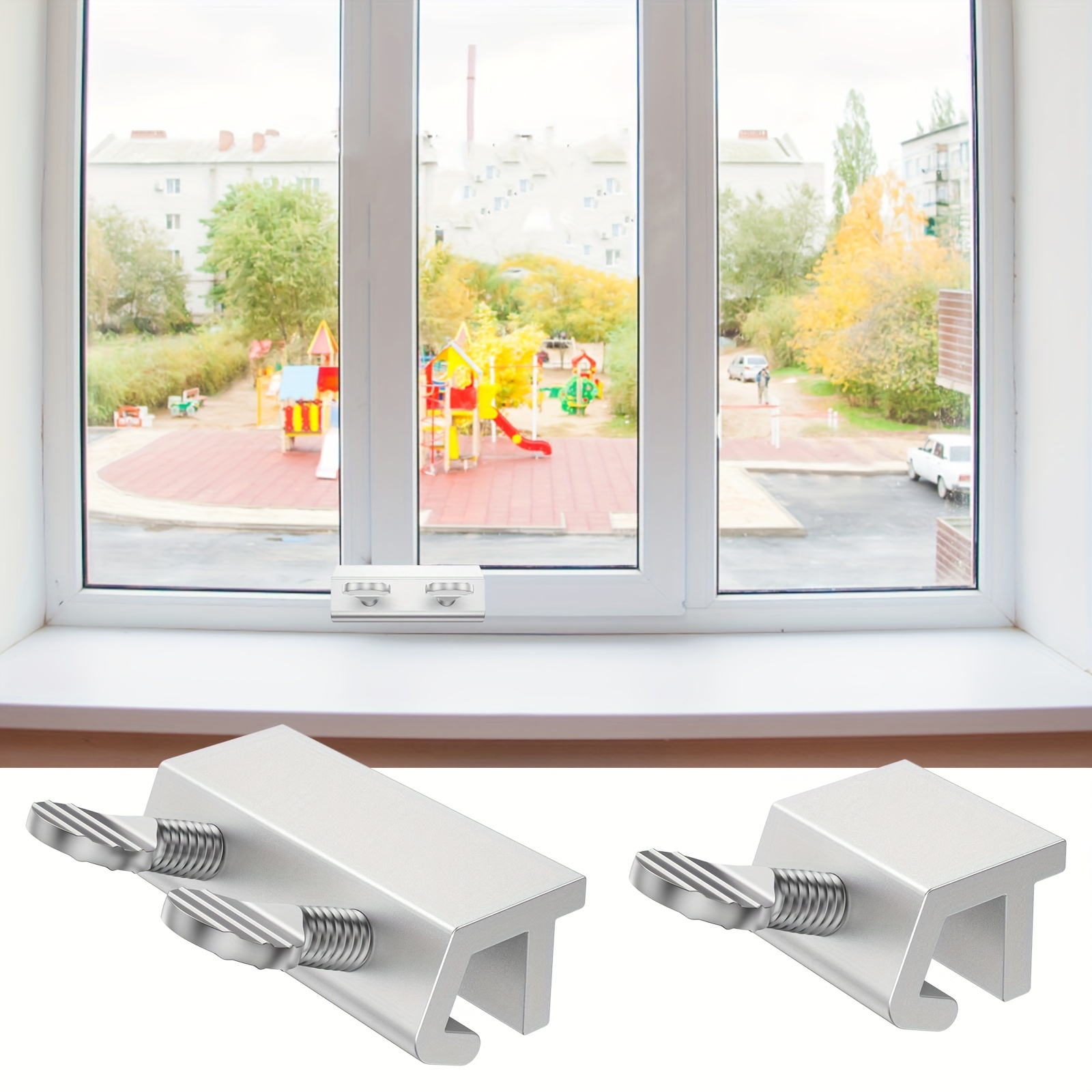 Bloqueo de ventana Tapón Ventana corredera Aleación de aluminio Cerradura  de seguridad Protección infantil Puerta y ventana Cerradura antirrobo