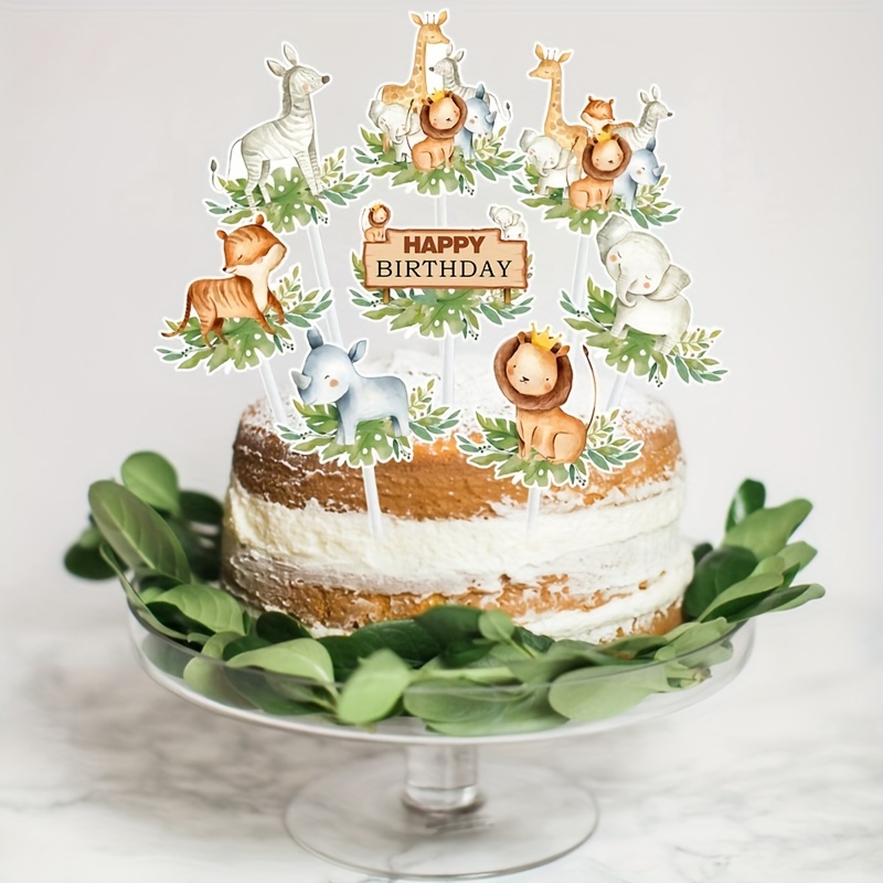 Decoración para tartas de Feliz Cumpleaños, decoración de pastel de feliz  cumpleaños, suministros de decoración de baby shower, decoración de  pasteles