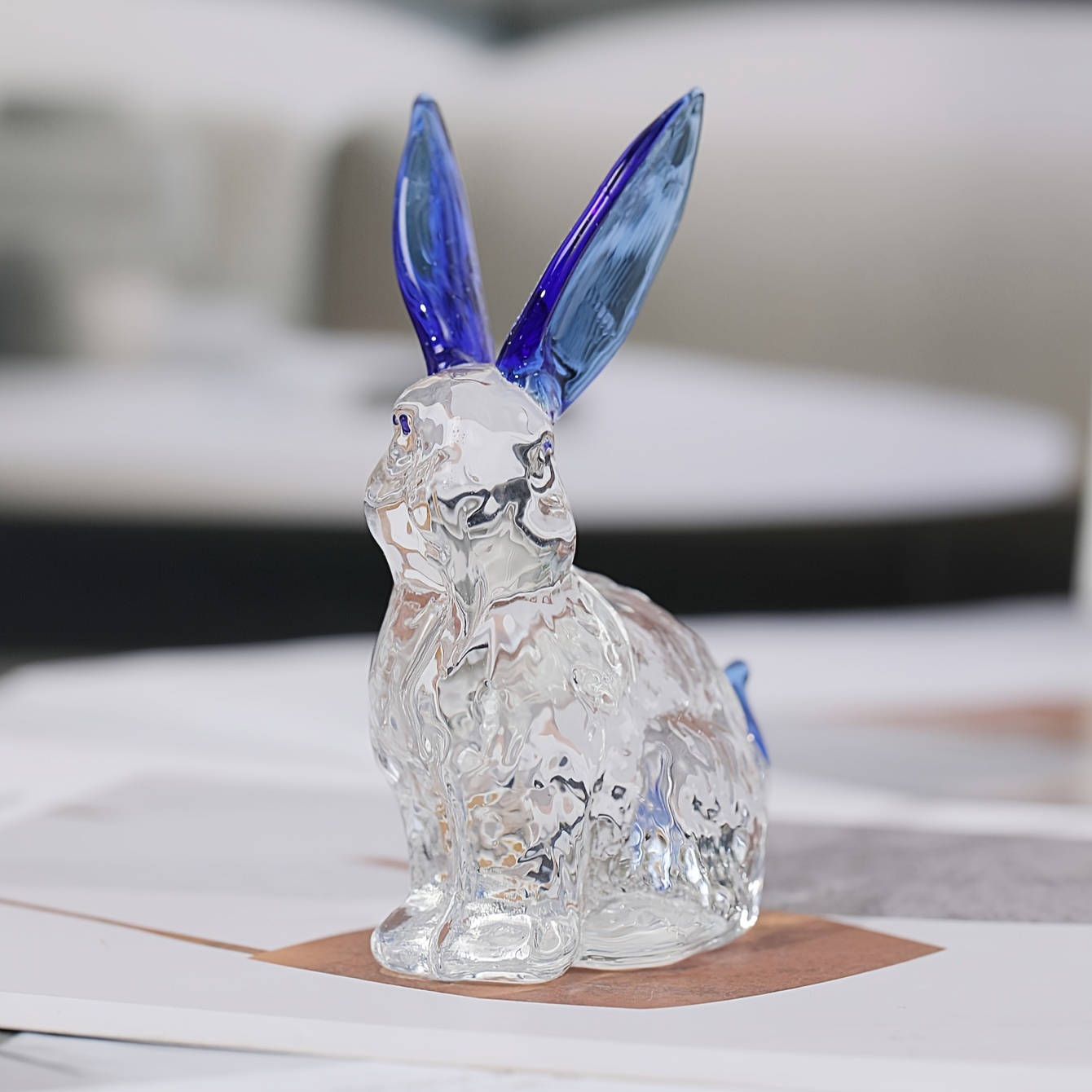 1pc Crystal Cute Cute Ornament, Home Accessories, Birthday Gift, Tea Pet  Rabbit, Ideal For Living Room, Kitchen, Bedroom, Entryway