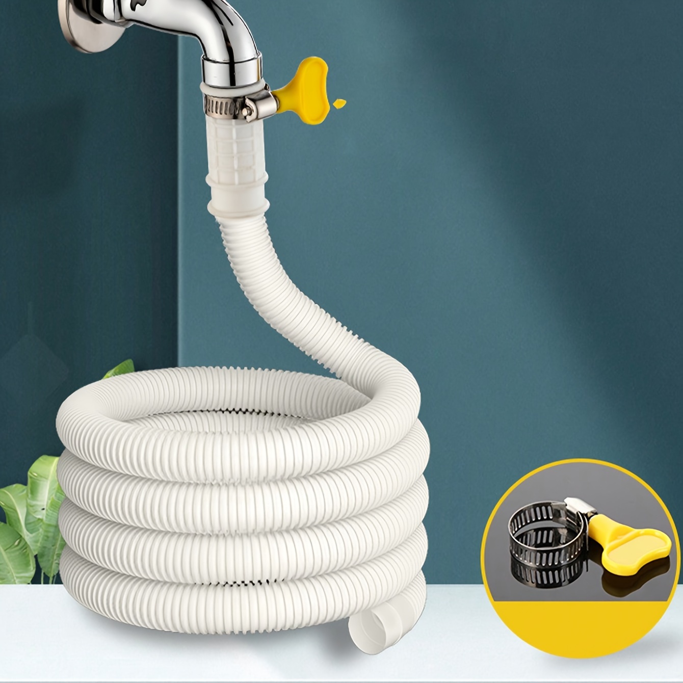 Extension de robinet flexible 360 pour salle de bain, cuisine, extérieur  noir 20cm