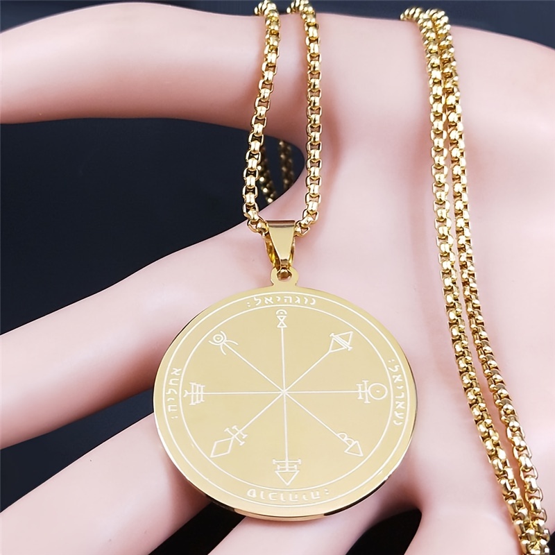 Solomon Fortune Seal Stainless Steel Necklace Pendant