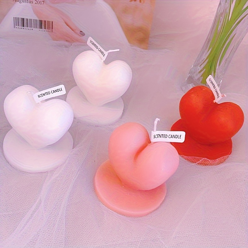 Creative Holiday Party Plastic Heart shaped Candles Scented - Temu