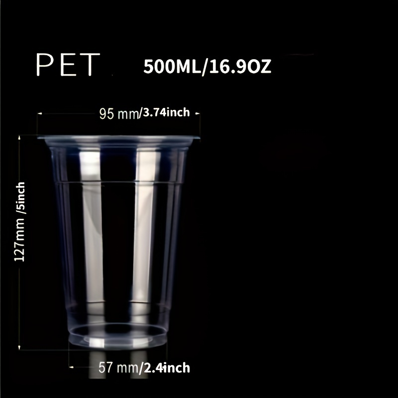 16 oz PP Plastic Cups (95mm)  Plastic cups, Cup, Bubble tea