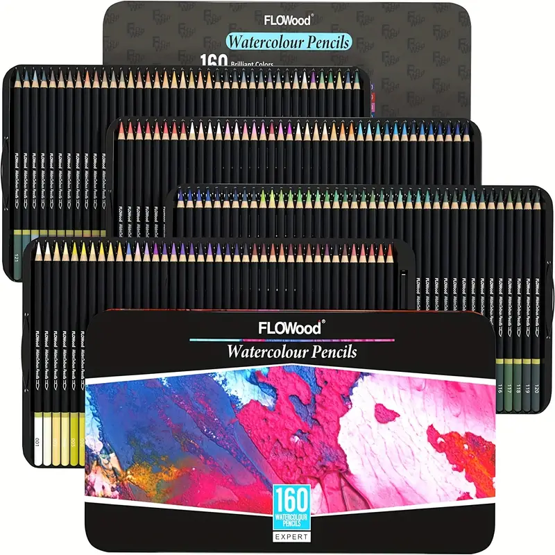 Watercolor Pencils - Professional /72/160 - Beautiful Blending Effects With  Wet Or Dry - Ideal For Coloring Book - Water Soluble Pencils For Kids  Adults Beginners - Temu