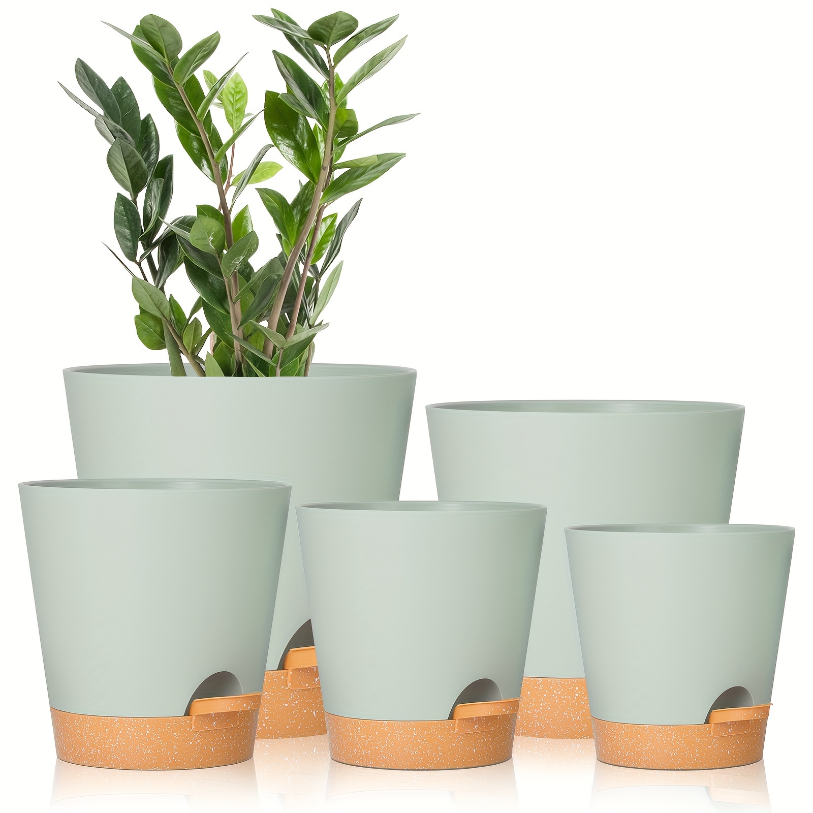 Pots de plantes d'intérieur avec drainage – 7/6,6/6/5,3/4,8 pouces , Pots  de fleurs de