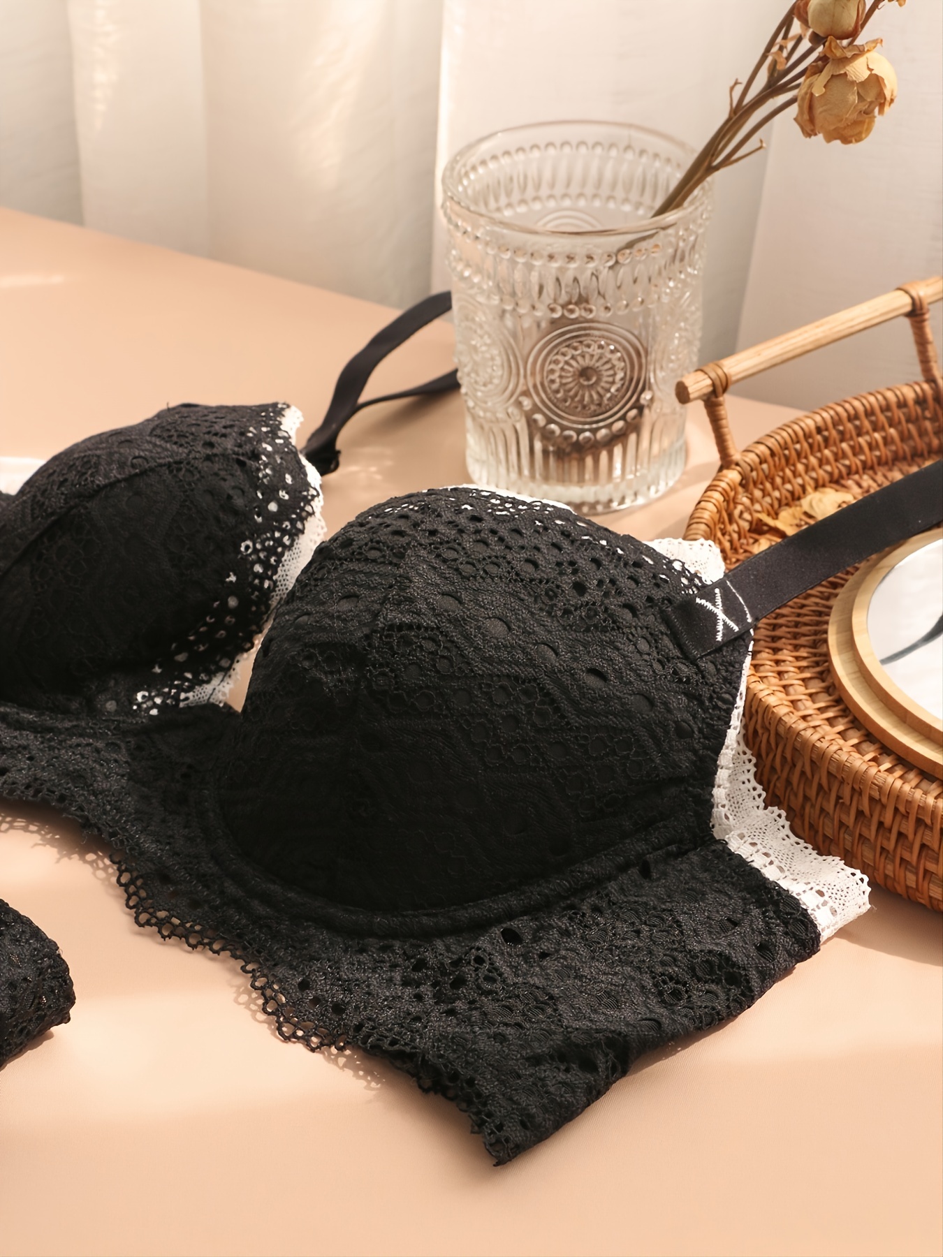 Super push-up lace bra - Black - Ladies