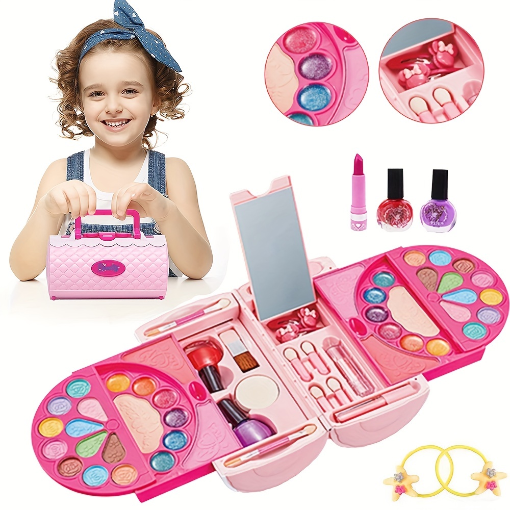 Kids Girls Makeup Toys Set Real Little Girls Makeup Box Pretend