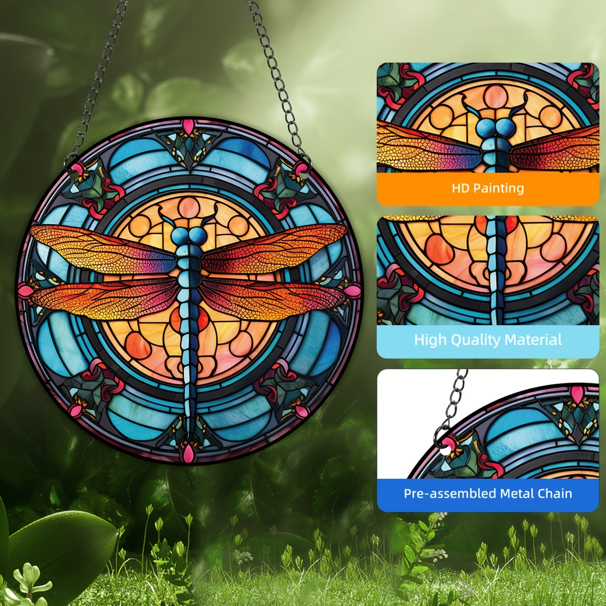 Colorful Dragonfly Acrylic Plate Decoration welcome Door - Temu