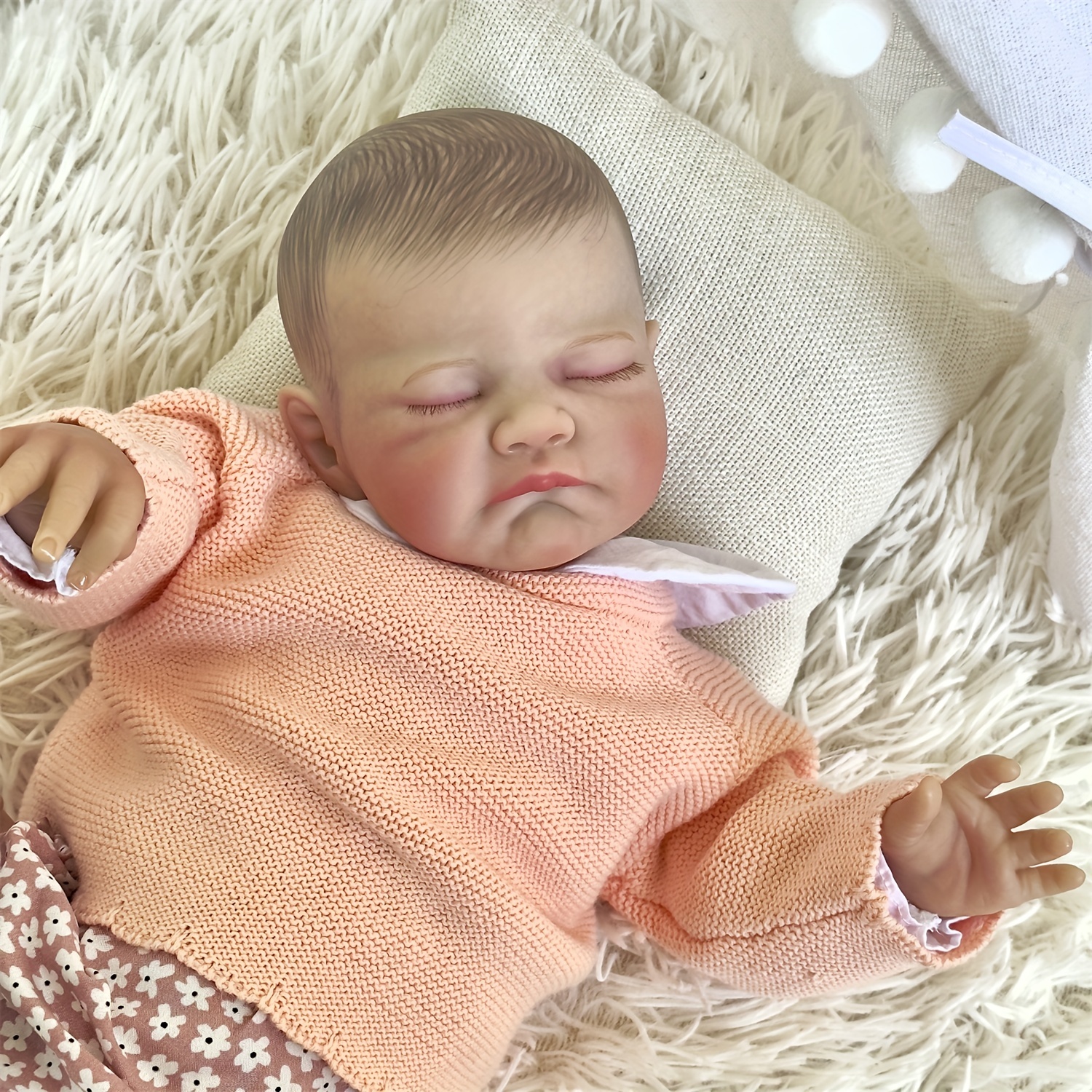 19 Full Body Newborn Baby Doll Reborn Soft Silicone 3D Skin Sleeping Dolls  Gift