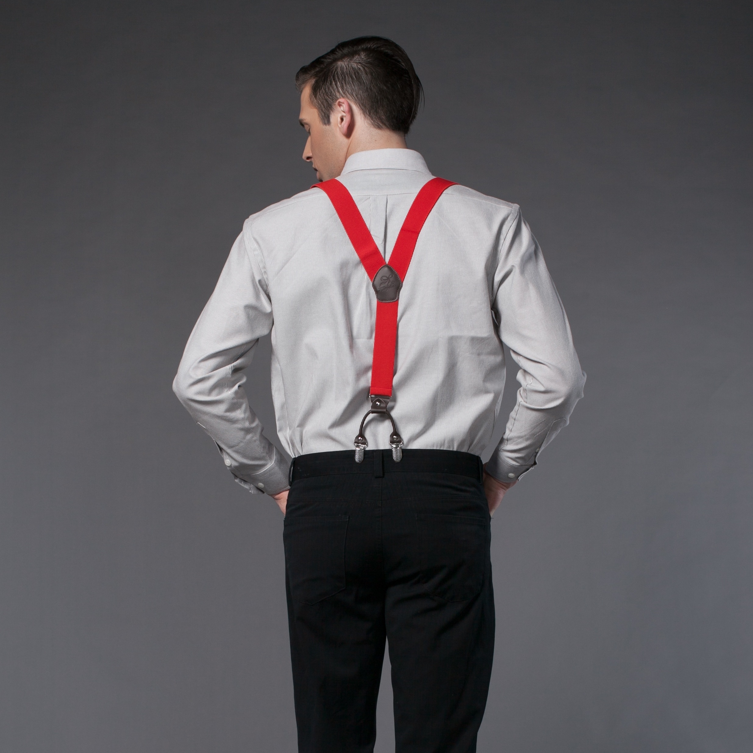 MENDENG Men Y Back Suspenders Bronze Swivel Snap Hooks Braces for Wedding  Party