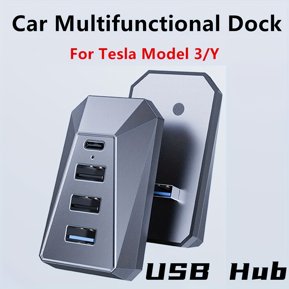 Hub USB multifonction avec lumière pour Tesla Model 3 et Model Y