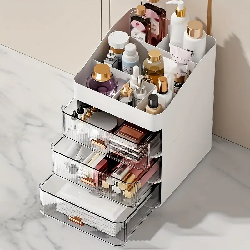 Cosmetic Storage Box Desktop Stacked Dresser Drawer Storage - Temu