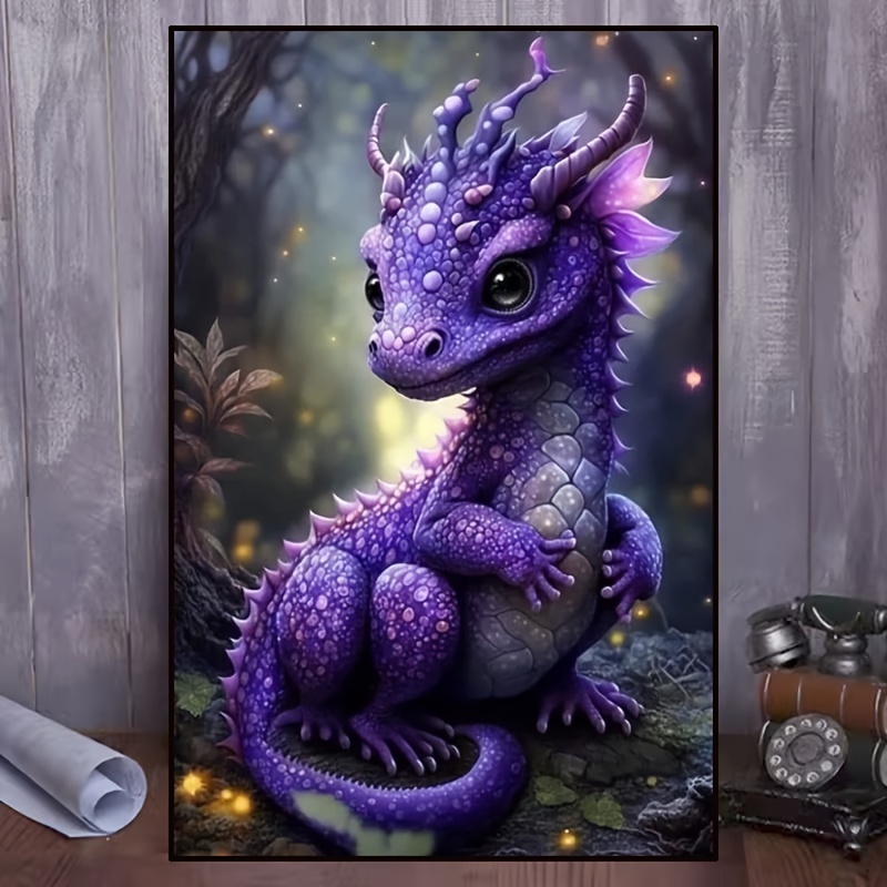 Purple Dragon Diamond Painting - Diamond Painting Kit