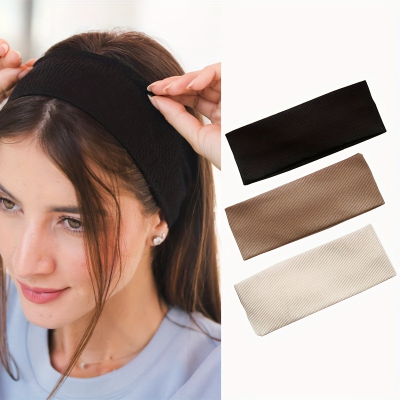 Wide Headbands Women Non Slip Soft Elastic Hair Bands Yoga - Temu Canada