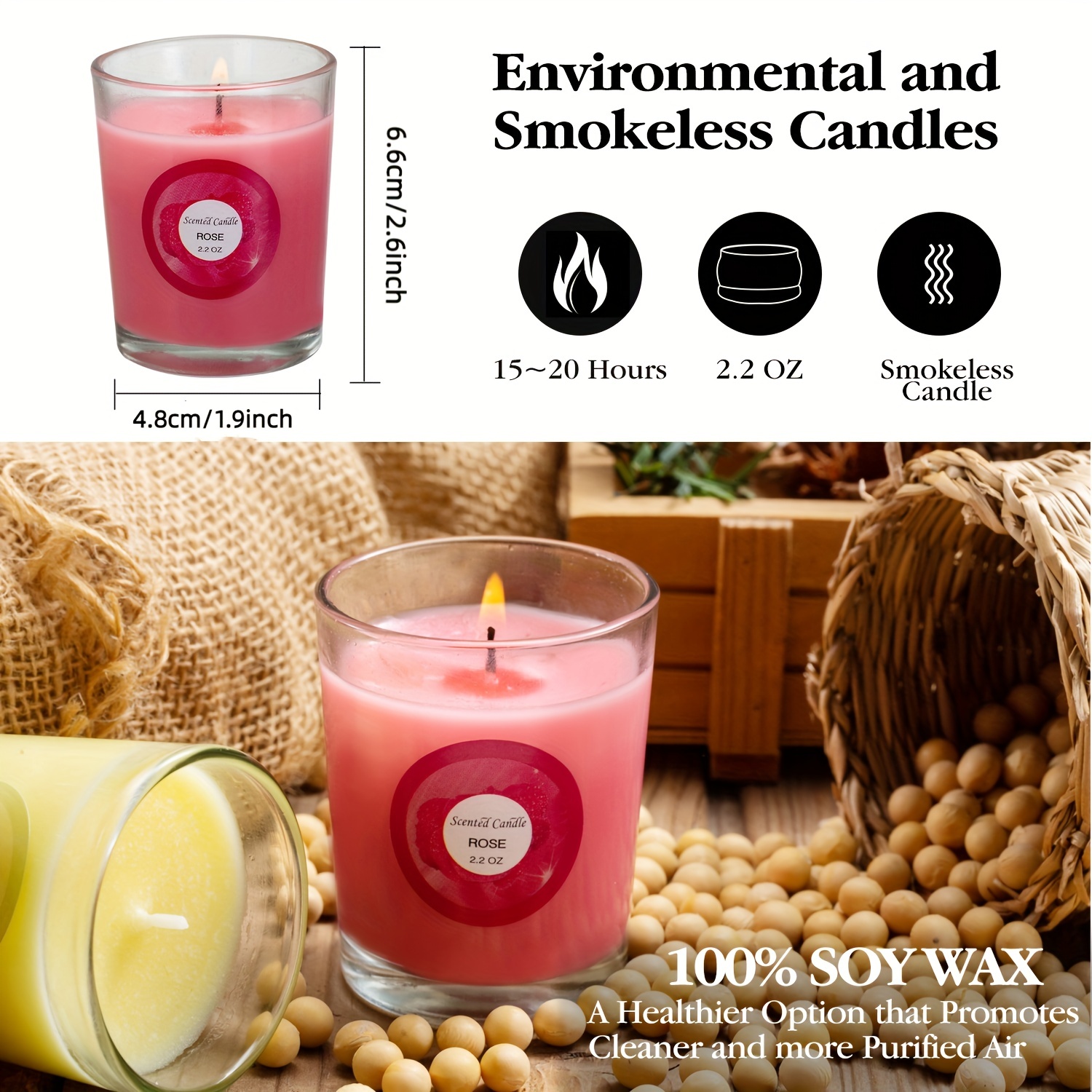 20pcs Set Large Bean Wax Fragrance Fragrance Candle Gift Box Set 10  Fragrances 1 8 Oz Approximately 51 0 Grams Soybean Wax Wishing Candles Used  Home Decoration Candle Gift Basket Christmas Thanksgiving