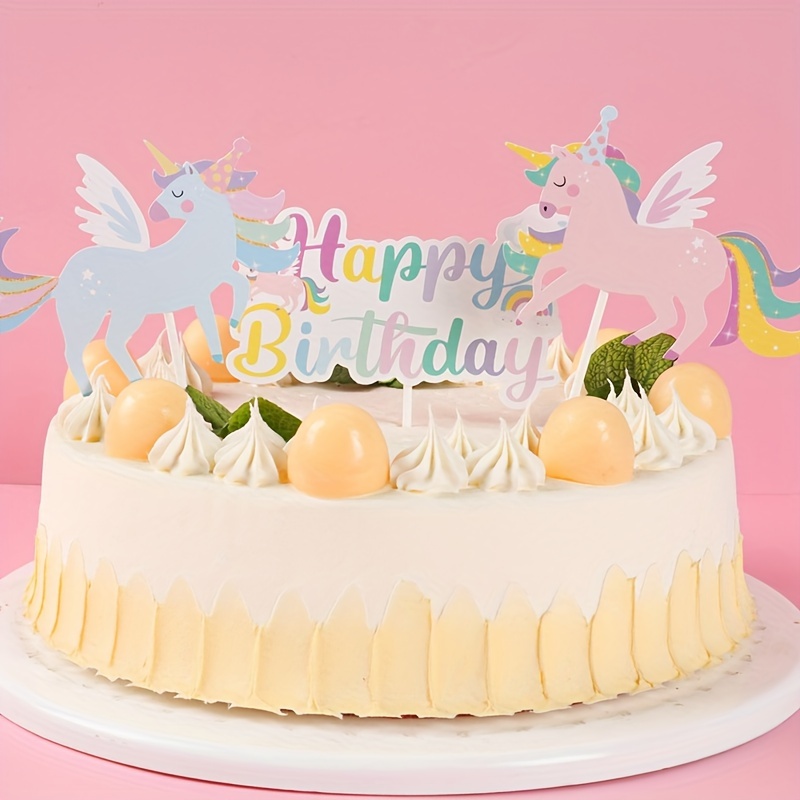 Set Topper Torta Unicorno Decorazioni Torte Feste Compleanno - Temu Italy