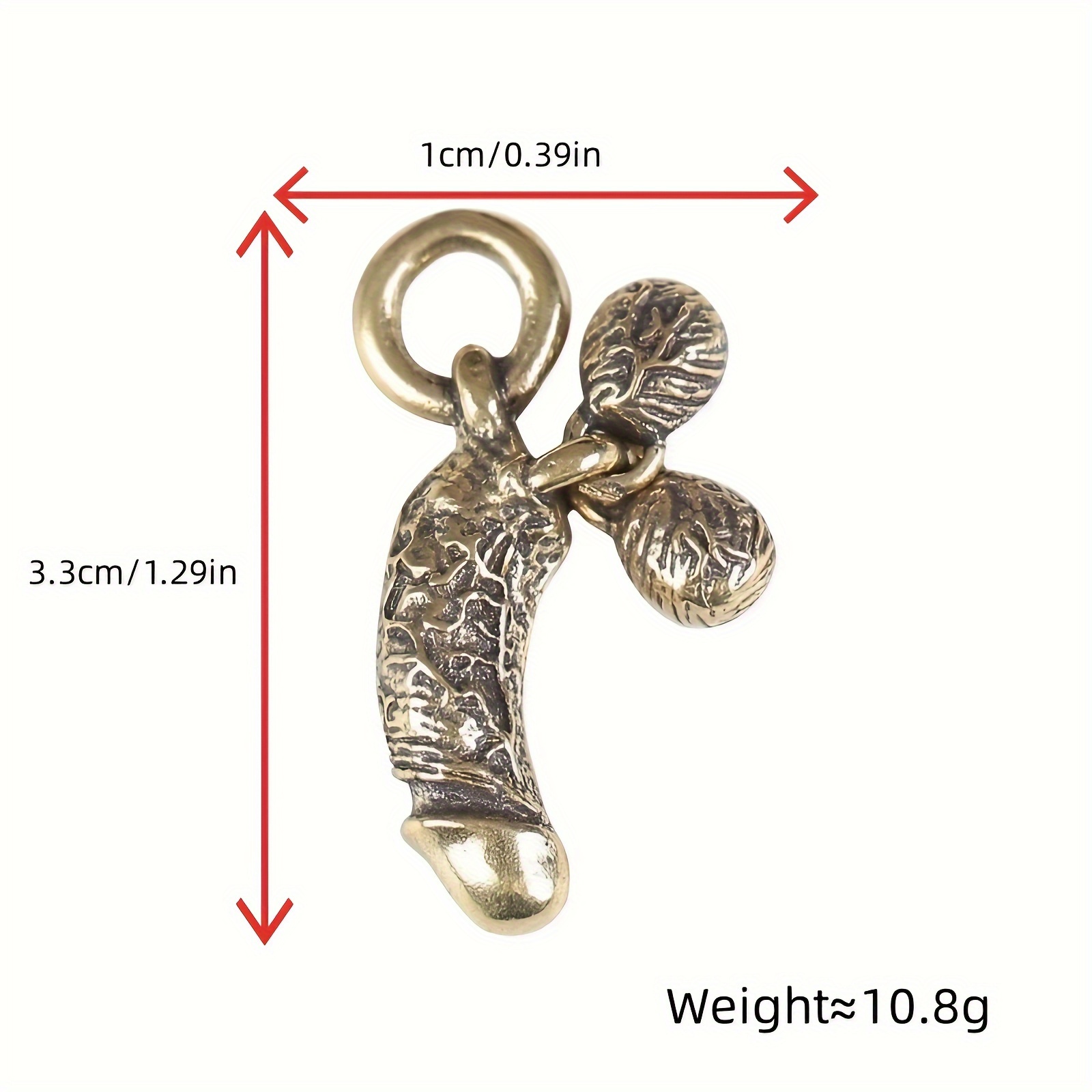 Creative Copper Key Chain Pendant Funny Bag Backpack Accessories
