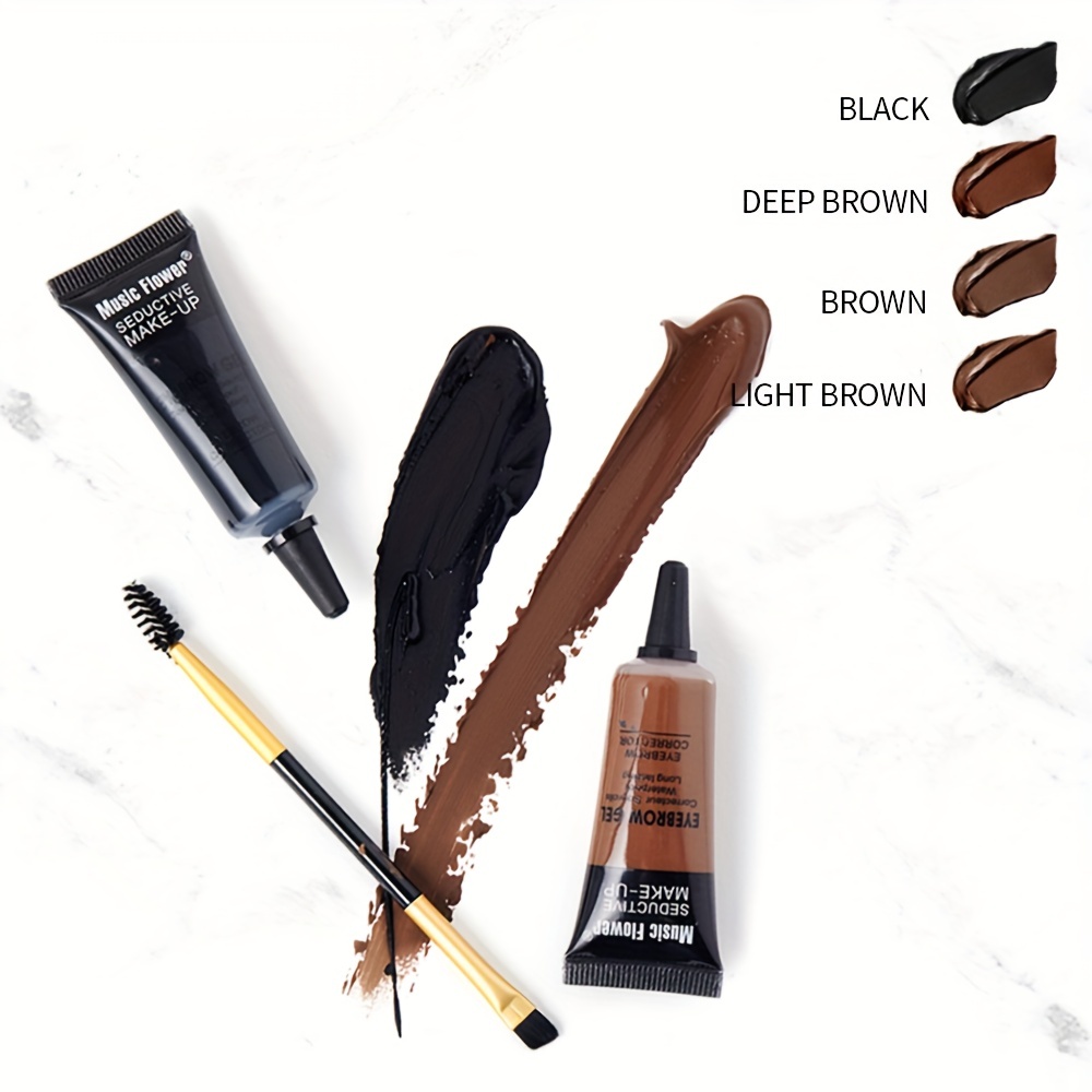 2-in-1 Waterproof Eyebrow Dye Cream Long Lasting Smudge Proof Tint Set