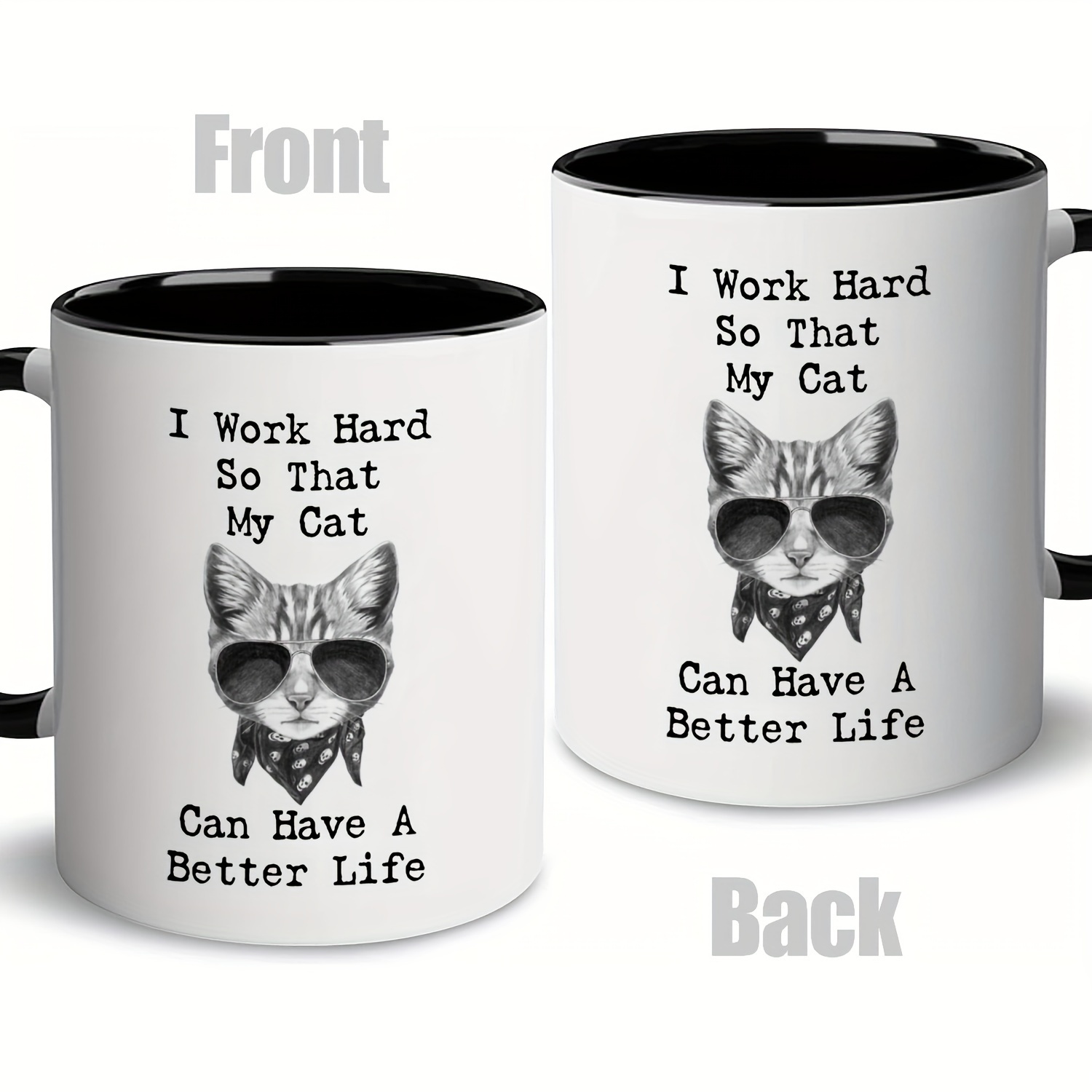 1pc Taza Divertida Mejor Mamá Gato Mundo Amantes Gatos 11 Oz - Temu