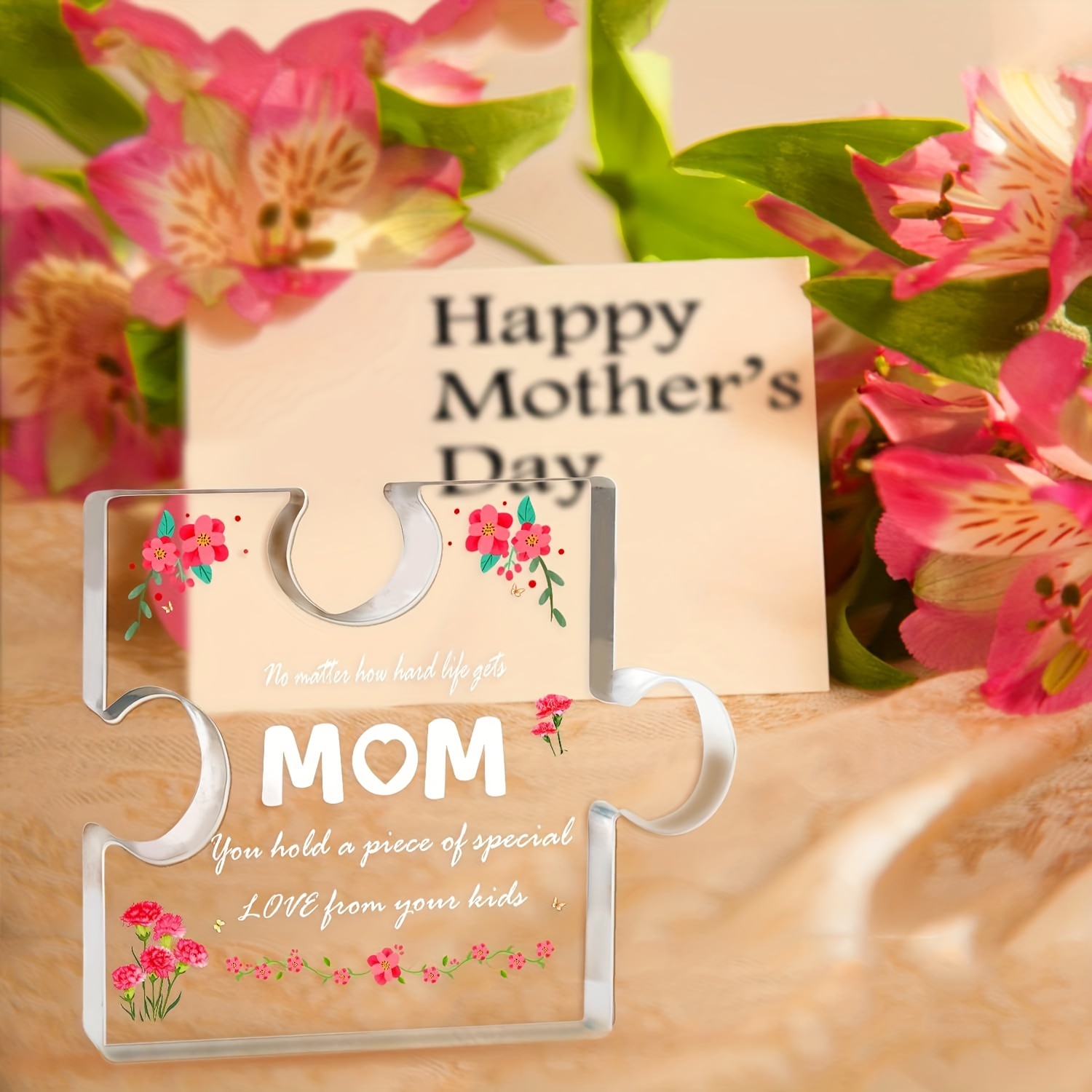 Puzzle shaped Acrylic Plaque Mothers Day Gifts Mom Birthday - Temu