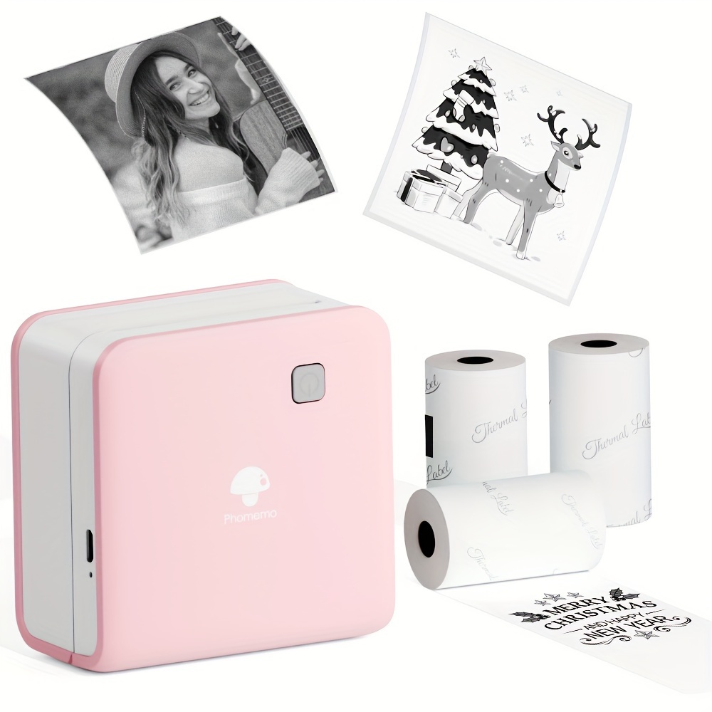 Phomemo M03 Imprimante Photo - Imprimante Bluetooth Portable 80 Pouces  Compatible avec iOS et Android, Impression Noir et Blanc pour Photos,  Journal