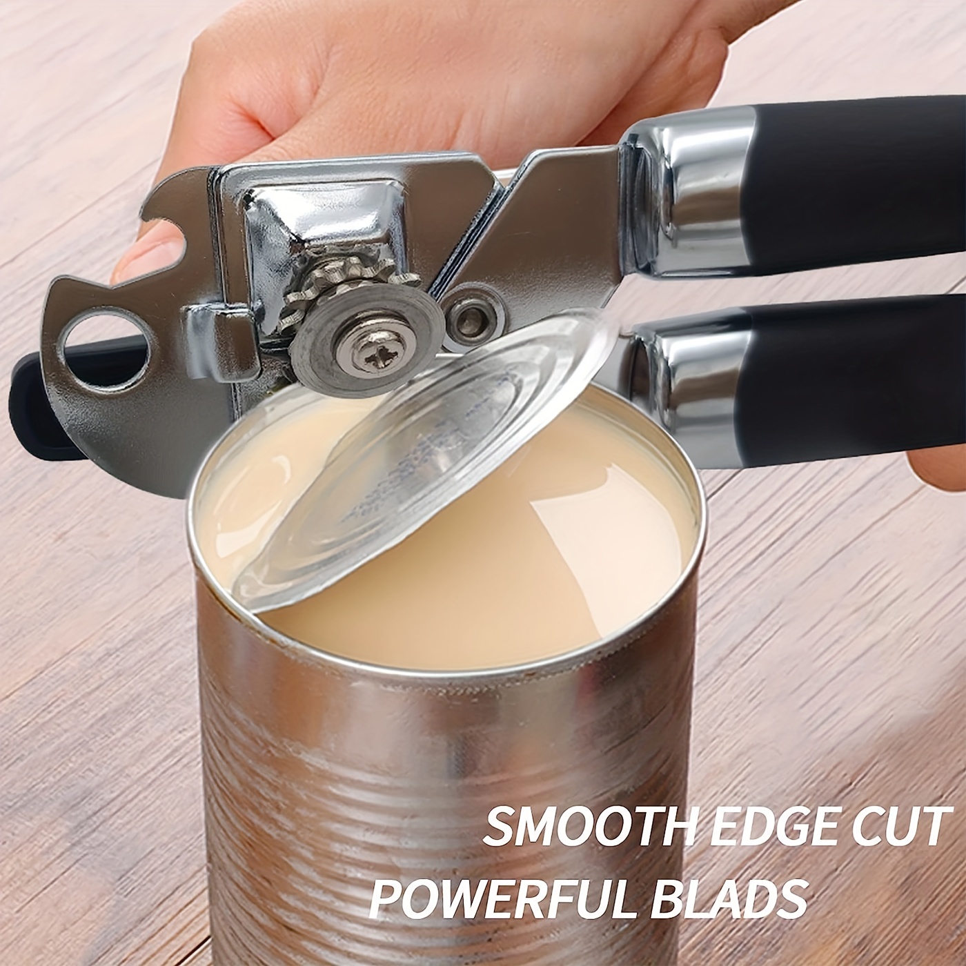 Brand: SmoothEdge Type: Handheld Can Opener Specs: Stainless Steel