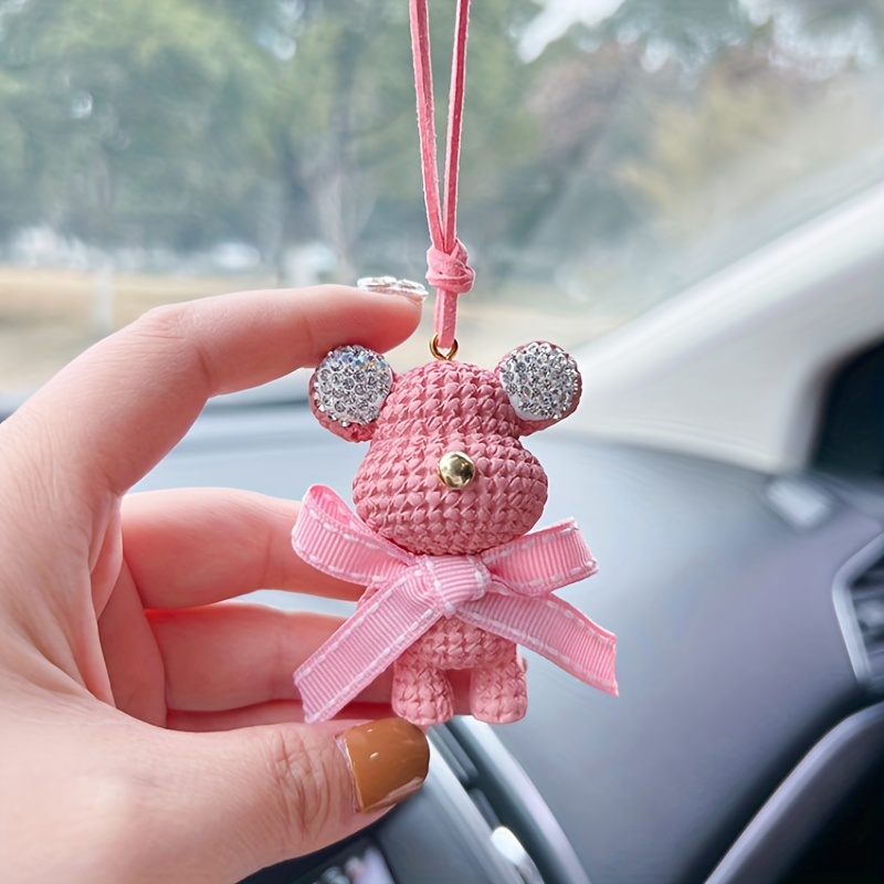 Cartoon Rhinestone Jeweled Bear Keychain Car Wallet Bag Key Ring Pendant  Girls Jewelry - Temu